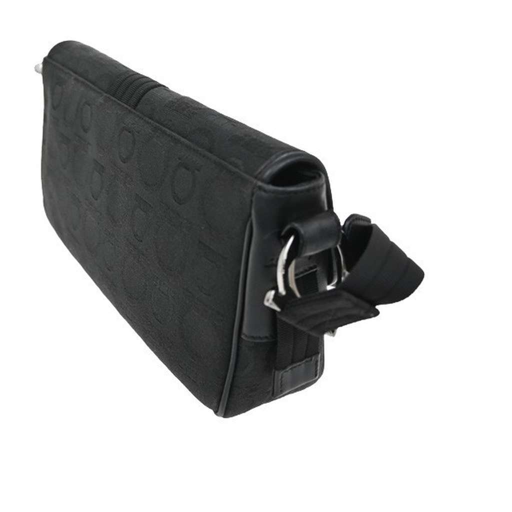 Salvatore Ferragamo Gancini Shoulder Bag Black Canvas Good condition - Model View