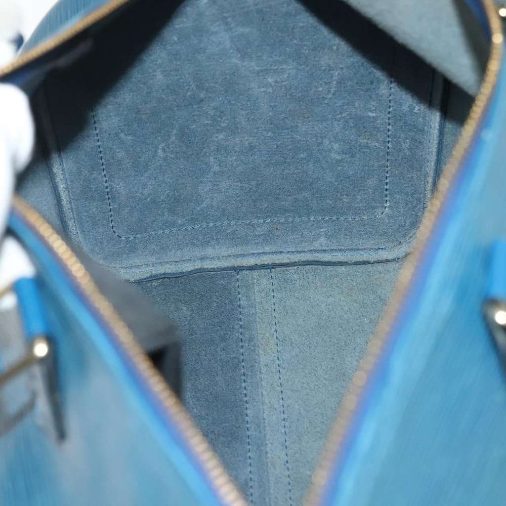 Louis Vuitton Speedy Handbag Blue Leather Good condition - Back View