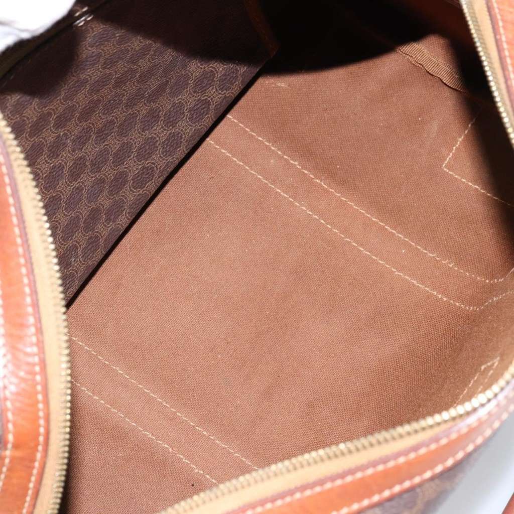 Celine Vintage Macadam Boston bag Brown Canvas Good condition - Box View