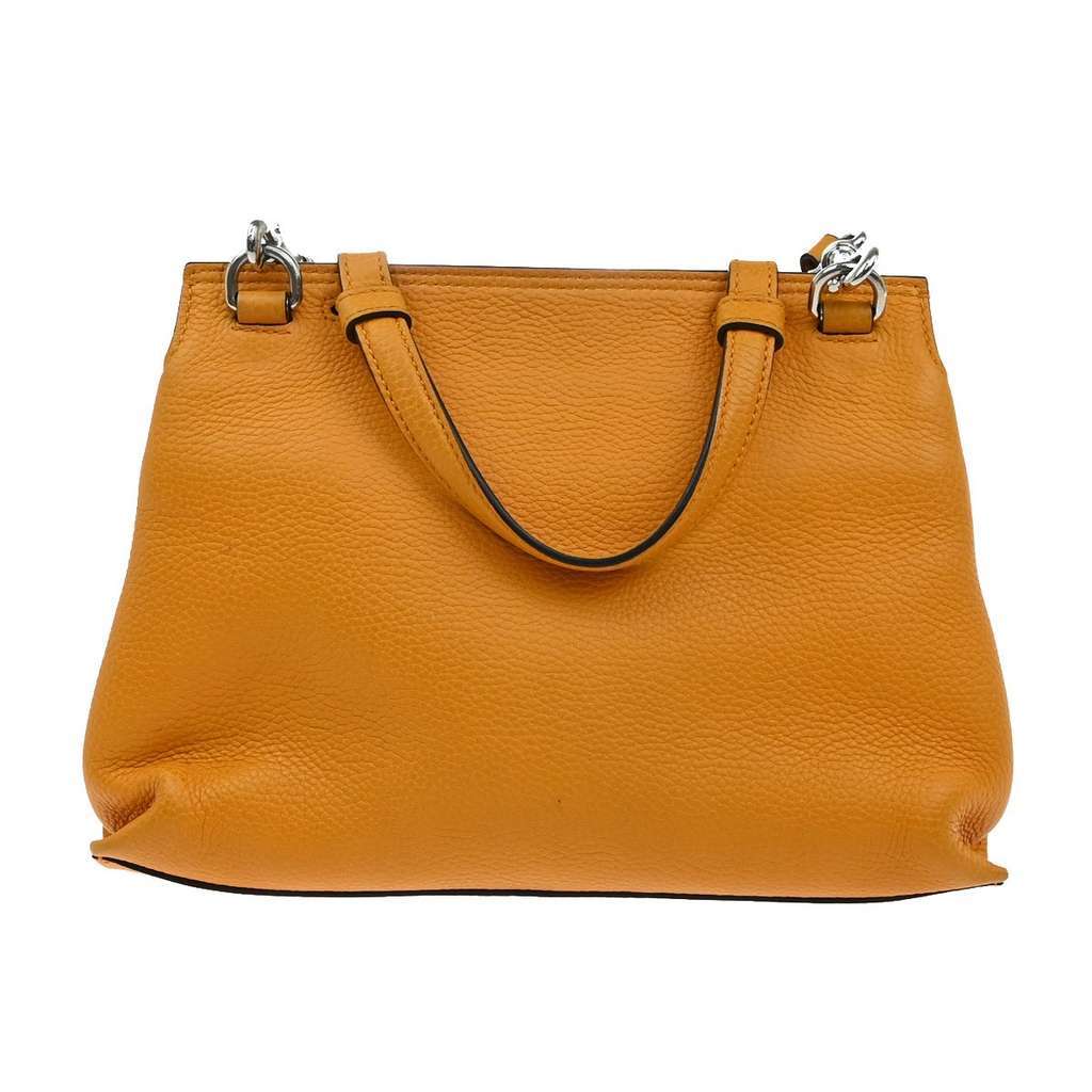 Gucci Bamboo Daily Top Handle Bag Orange Leather Good condition - Back View