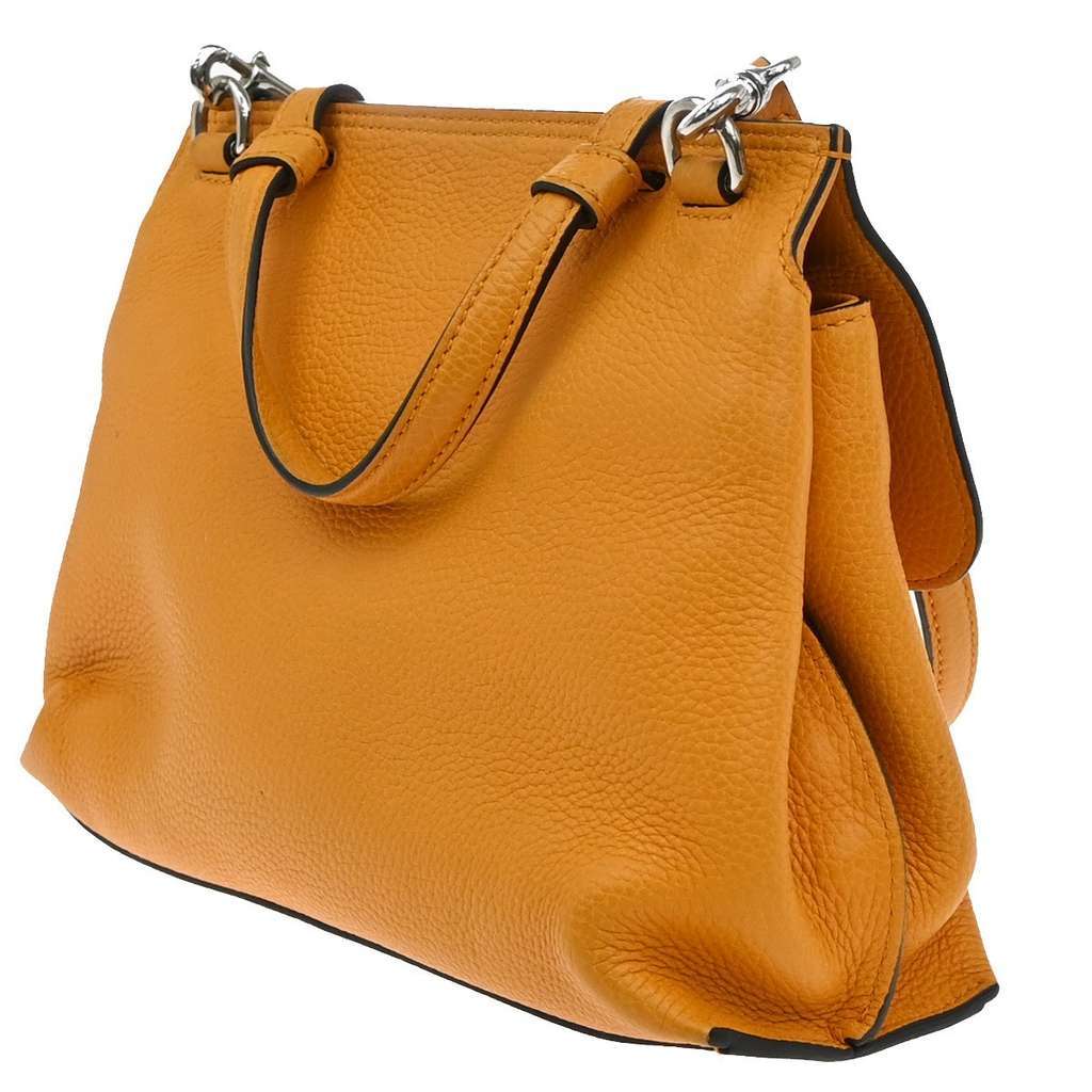 Gucci Bamboo Daily Top Handle Bag Orange Leather Good condition - Model View