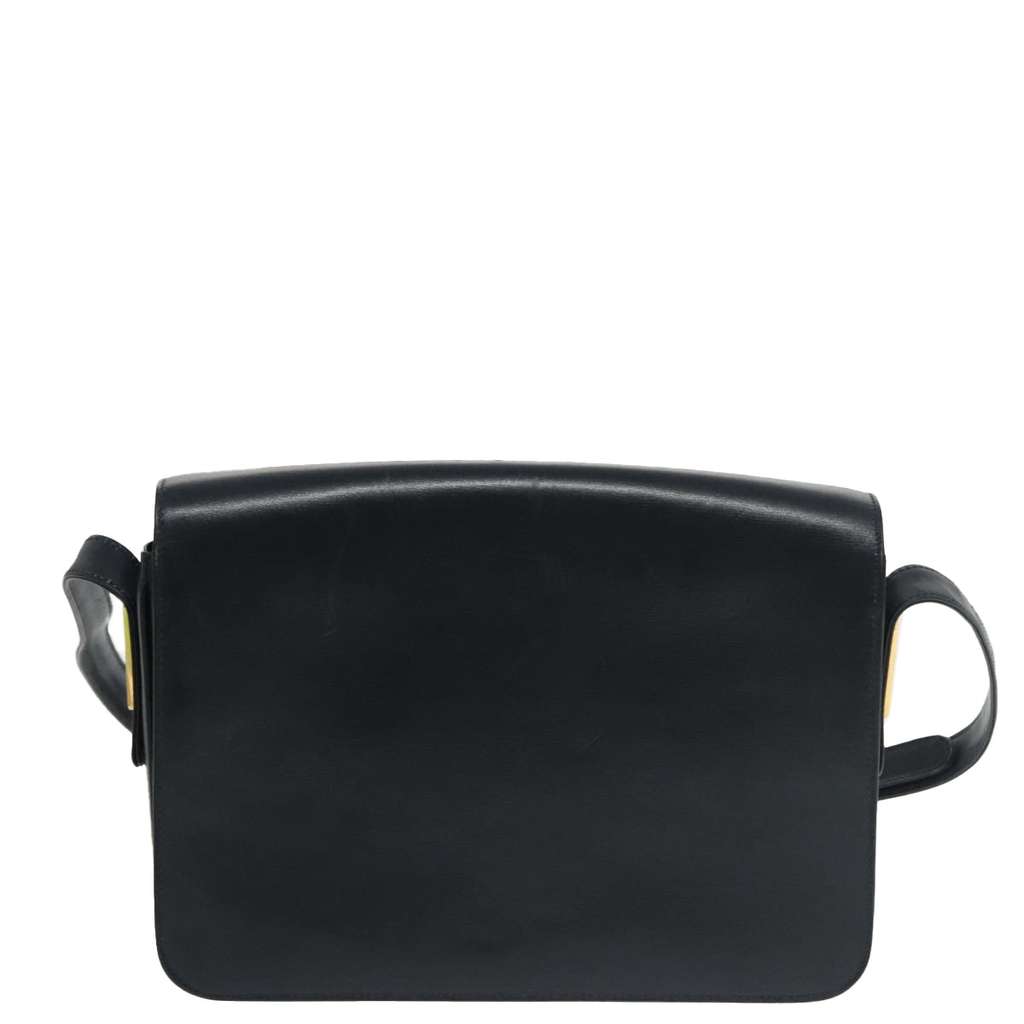 Gucci Vintage Shoulder Bag Navy Leather Good condition - Back View