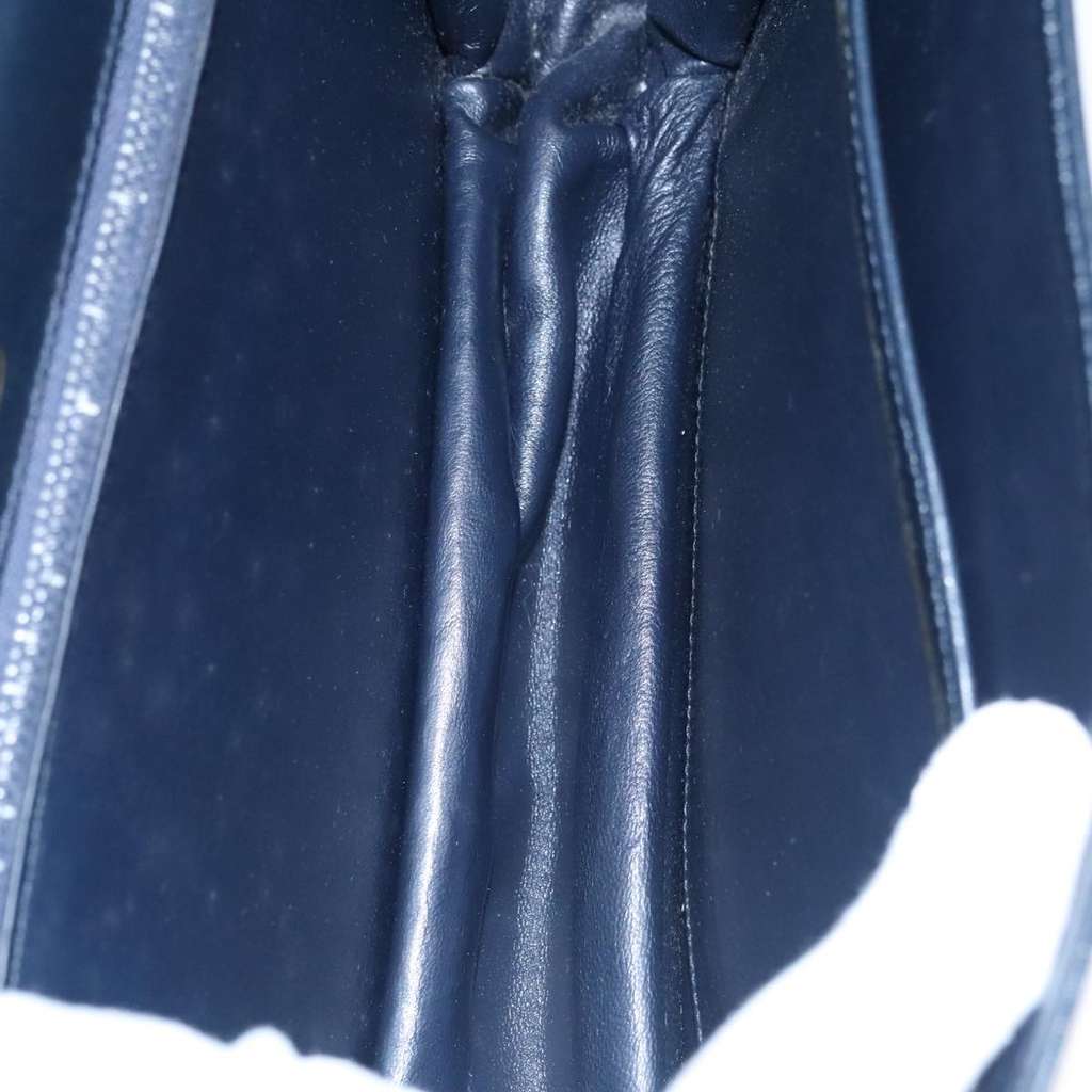 Gucci Vintage Shoulder Bag Navy Leather Good condition - Box View