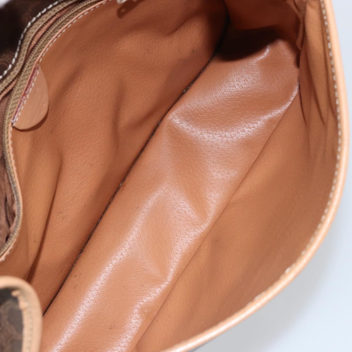 Celine Vintage Macadam Shoulder Bag Brown Canvas Good condition - Box View