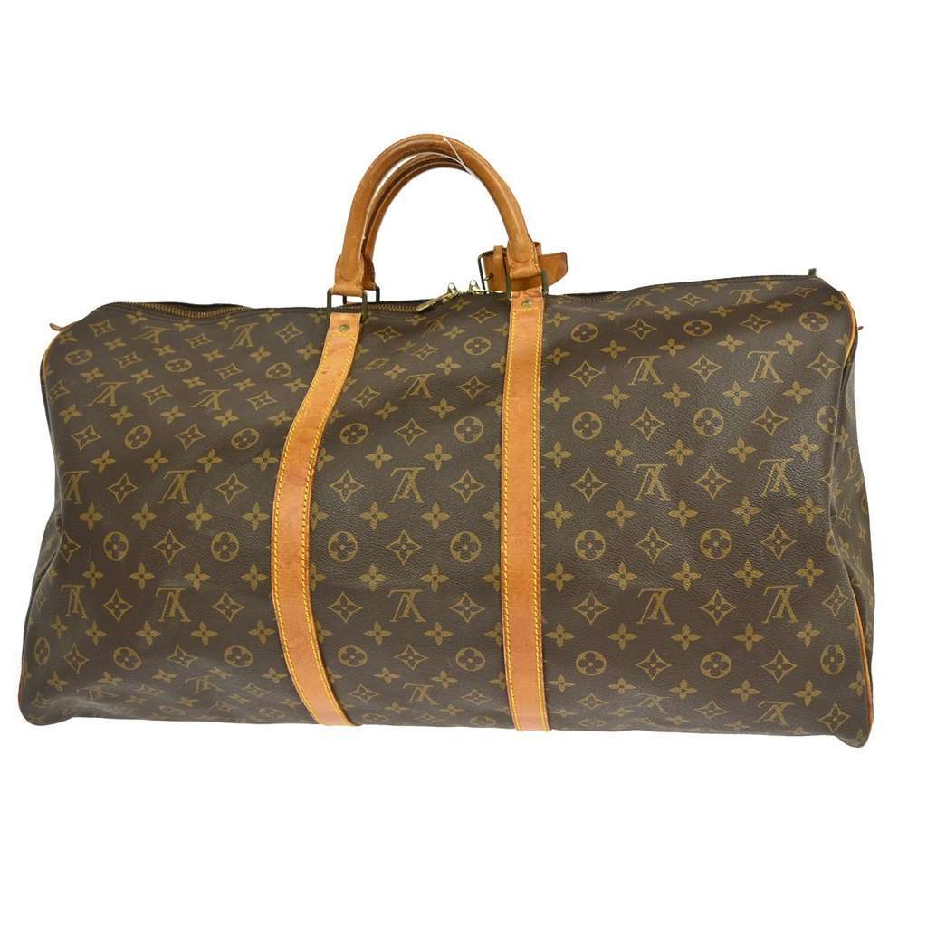 Louis Vuitton Keepall Bag Brown Canvas Fair condition - Back View