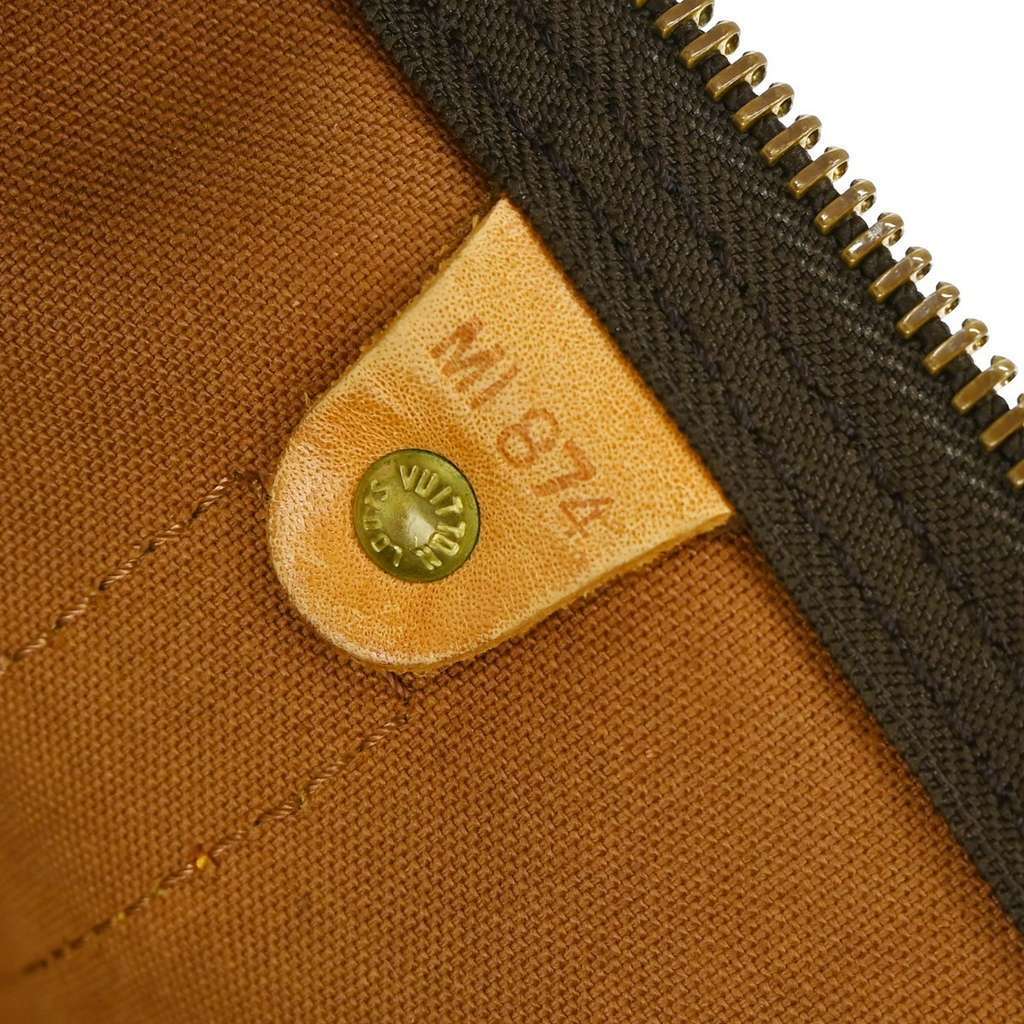 Louis Vuitton Keepall Bag Brown Canvas Fair condition - Model View