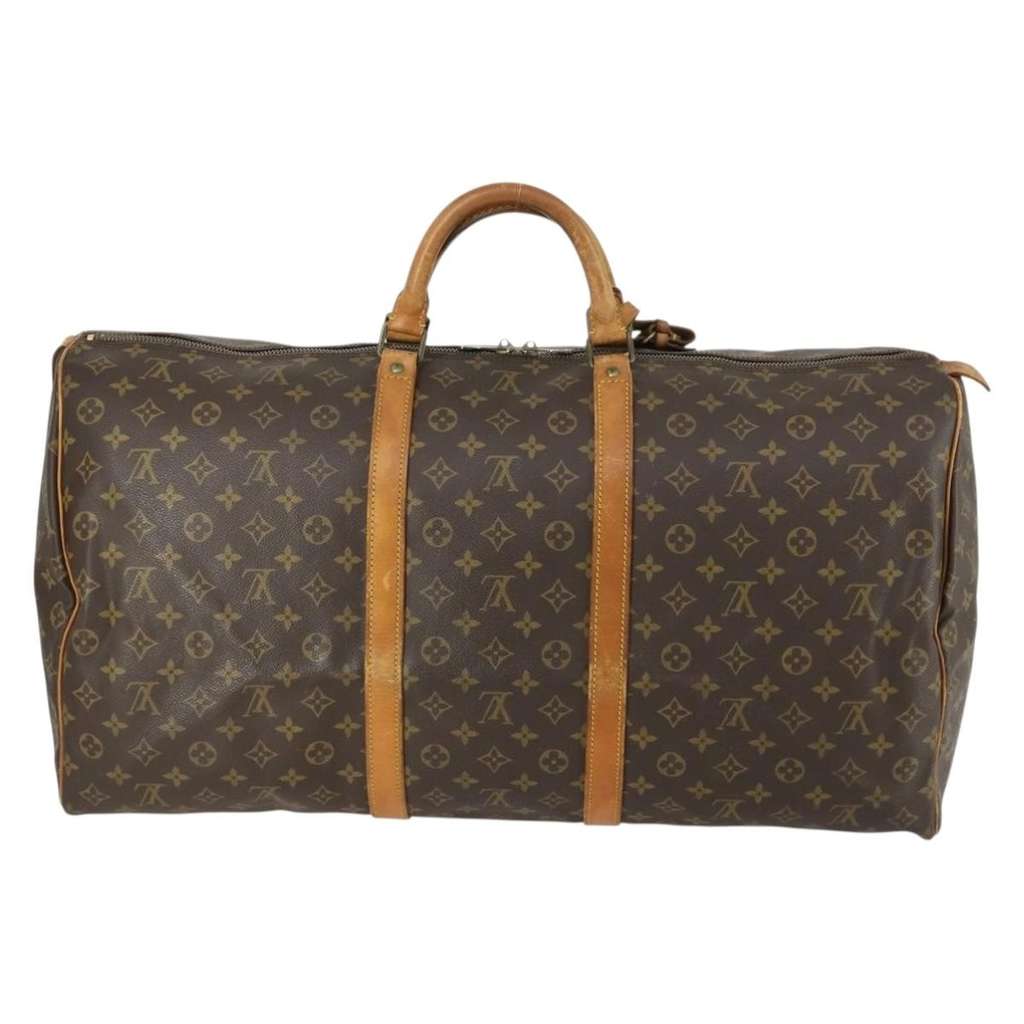 Louis Vuitton Keepall Bag Brown Canvas Fair condition - Back View