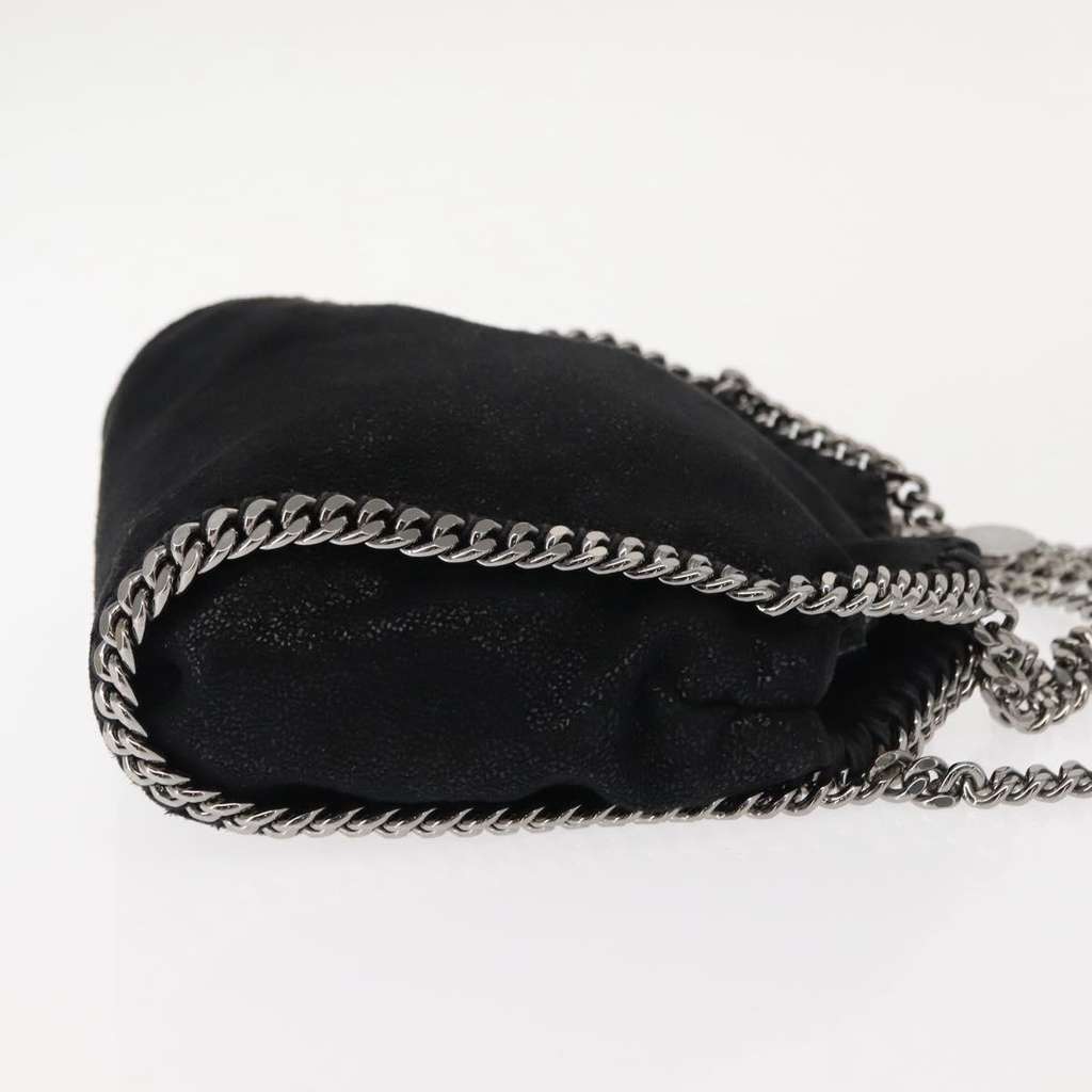 Stella Mccartney Falabella Fold Over Bag Black Suede Good condition - Inside View