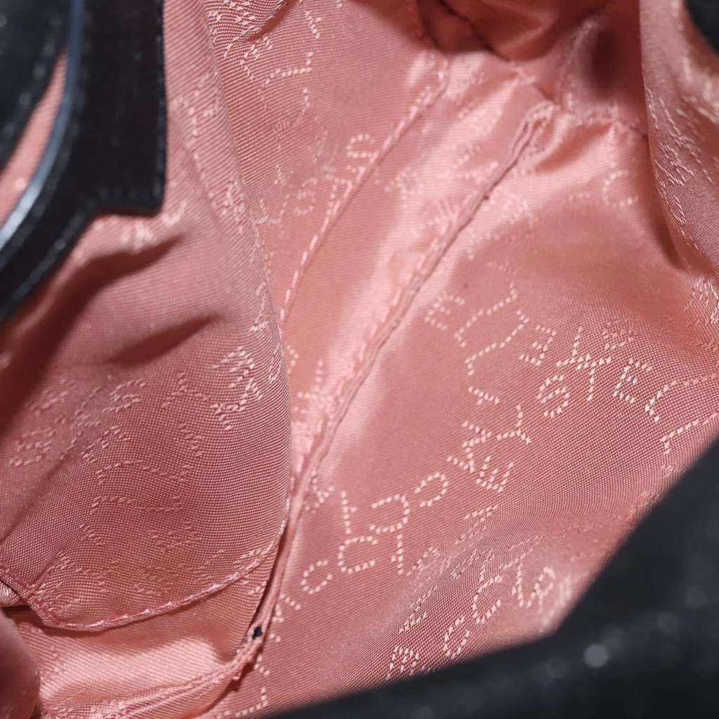 Stella Mccartney Falabella Fold Over Bag Black Suede Good condition - Box View