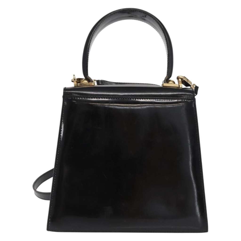 Salvatore Ferragamo Gancini Convertible Top Handle Bag Black Fair condition - Back View