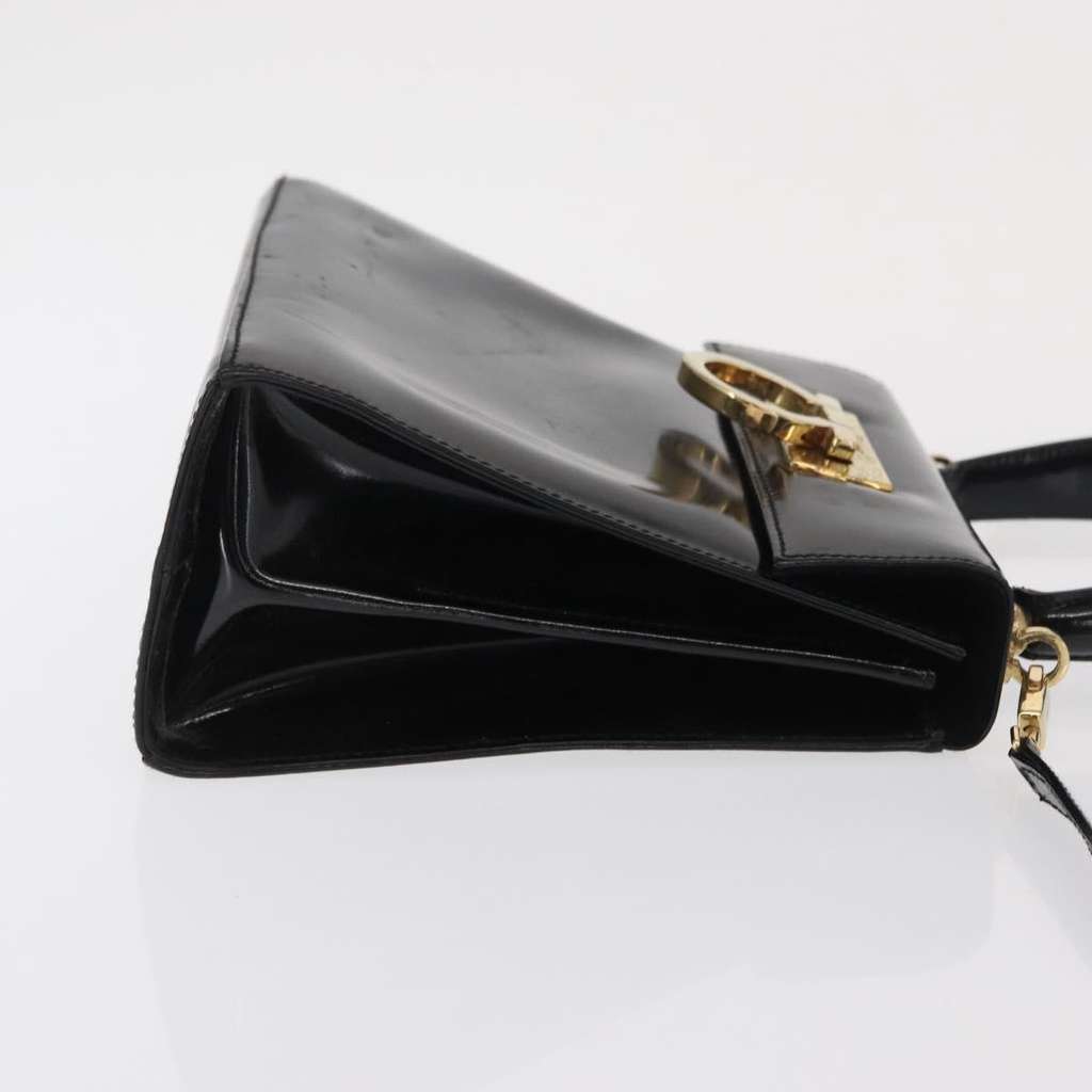 Salvatore Ferragamo Gancini Convertible Top Handle Bag Black Fair condition - Inside View