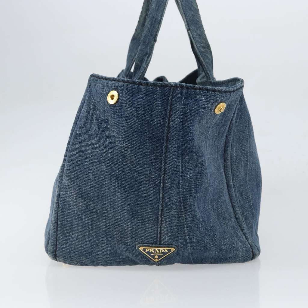 Prada Canapa Open Tote Blue Canvas Good condition - Inside View