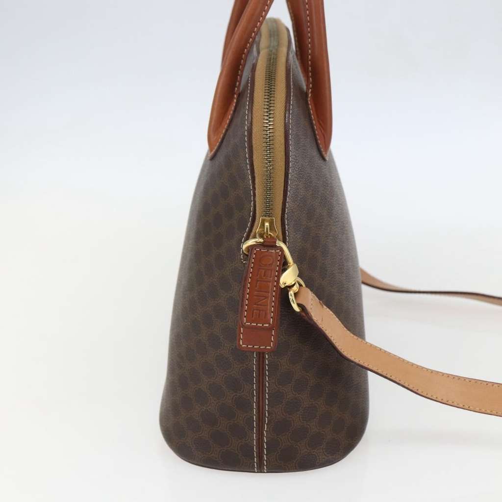 Celine Vintage Macadam Handbag Brown Canvas Good condition - Inside View