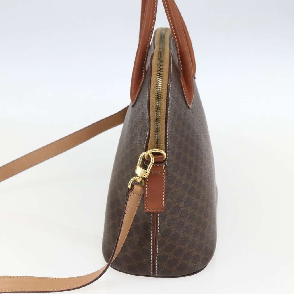 Celine Vintage Macadam Handbag Brown Canvas Good condition - Model View