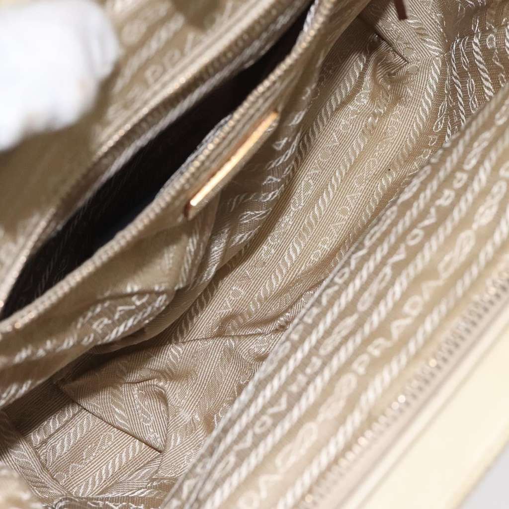 Prada Vintage Zip Handbag Beige Good condition - Box View