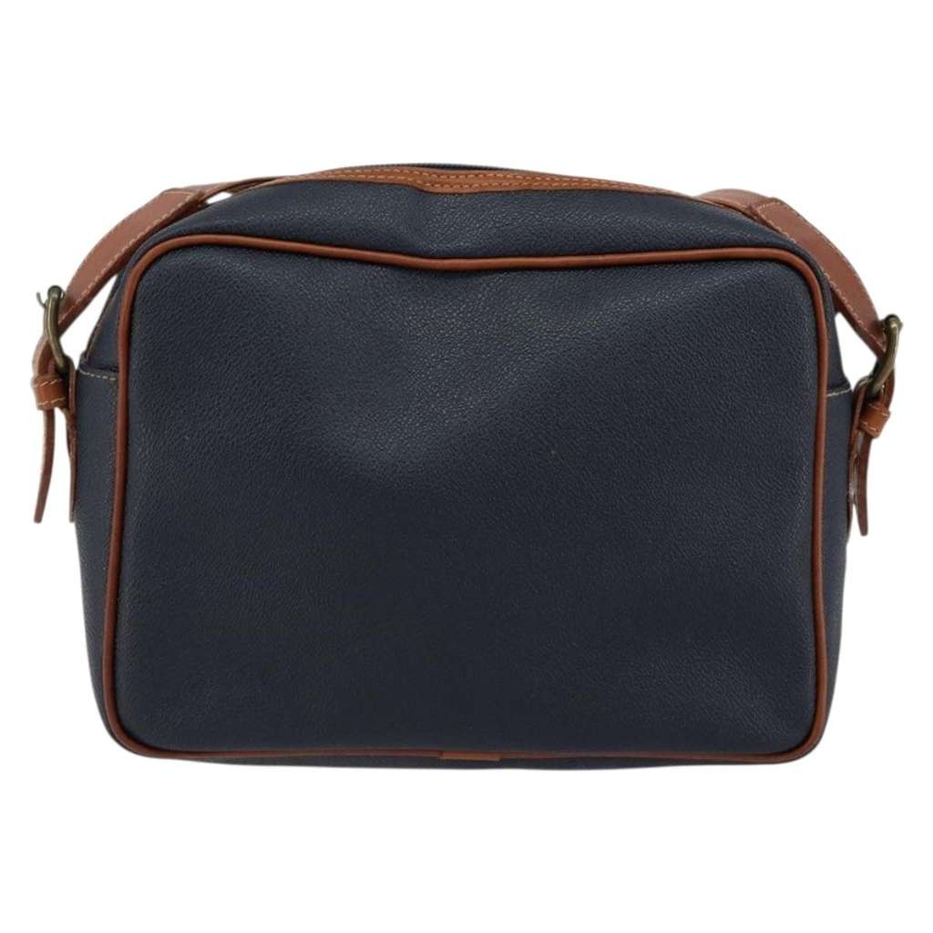 Burberry Vintage Shoulder Bag Navy Leather Good condition - Back View