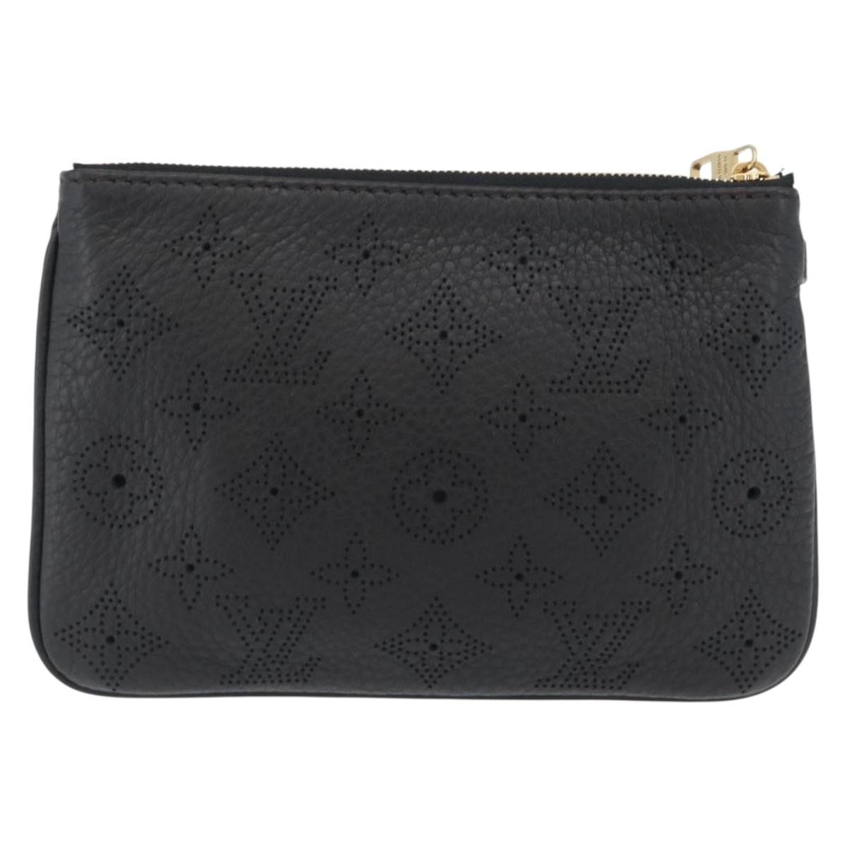 Louis Vuitton Selene Pochette Black Leather Good condition - Back View