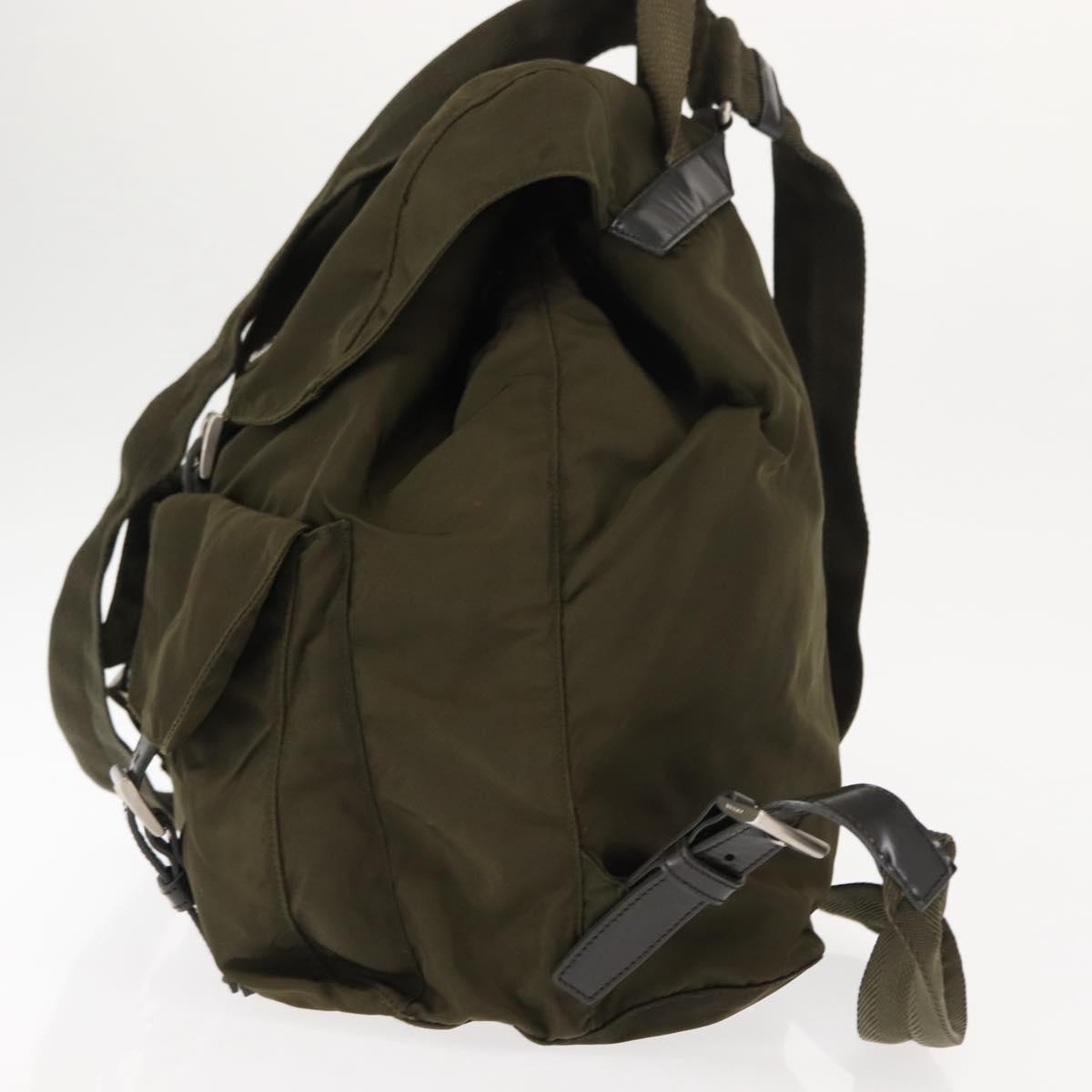Prada Double Front Pocket Backpack Khaki Good condition - Inside View