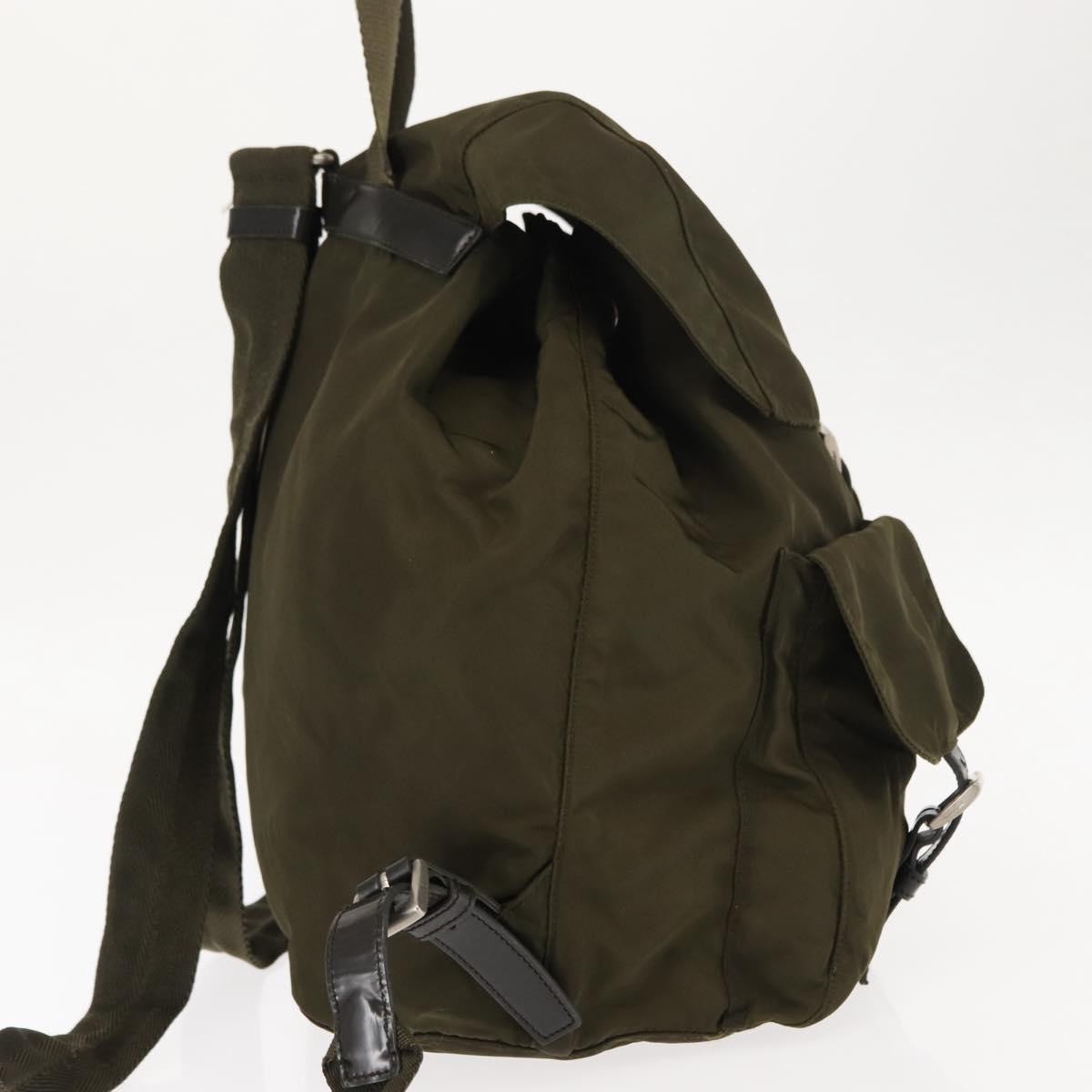 Prada Double Front Pocket Backpack Khaki Good condition - Model View