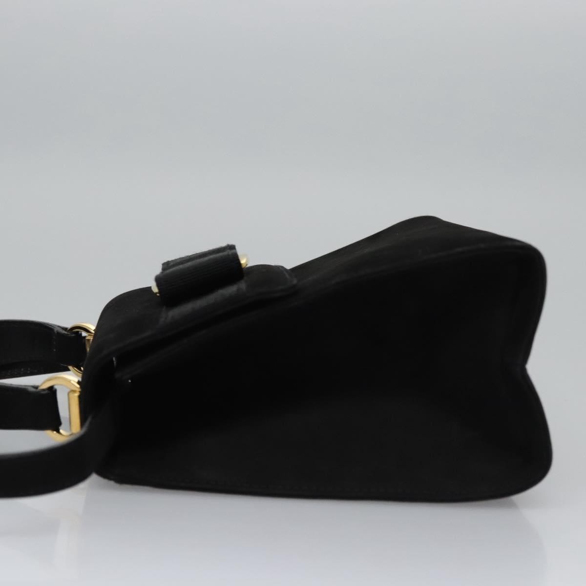 Salvatore Ferragamo Vintage Vara Bow Top Handle Bag Black Suede Good condition - Model View