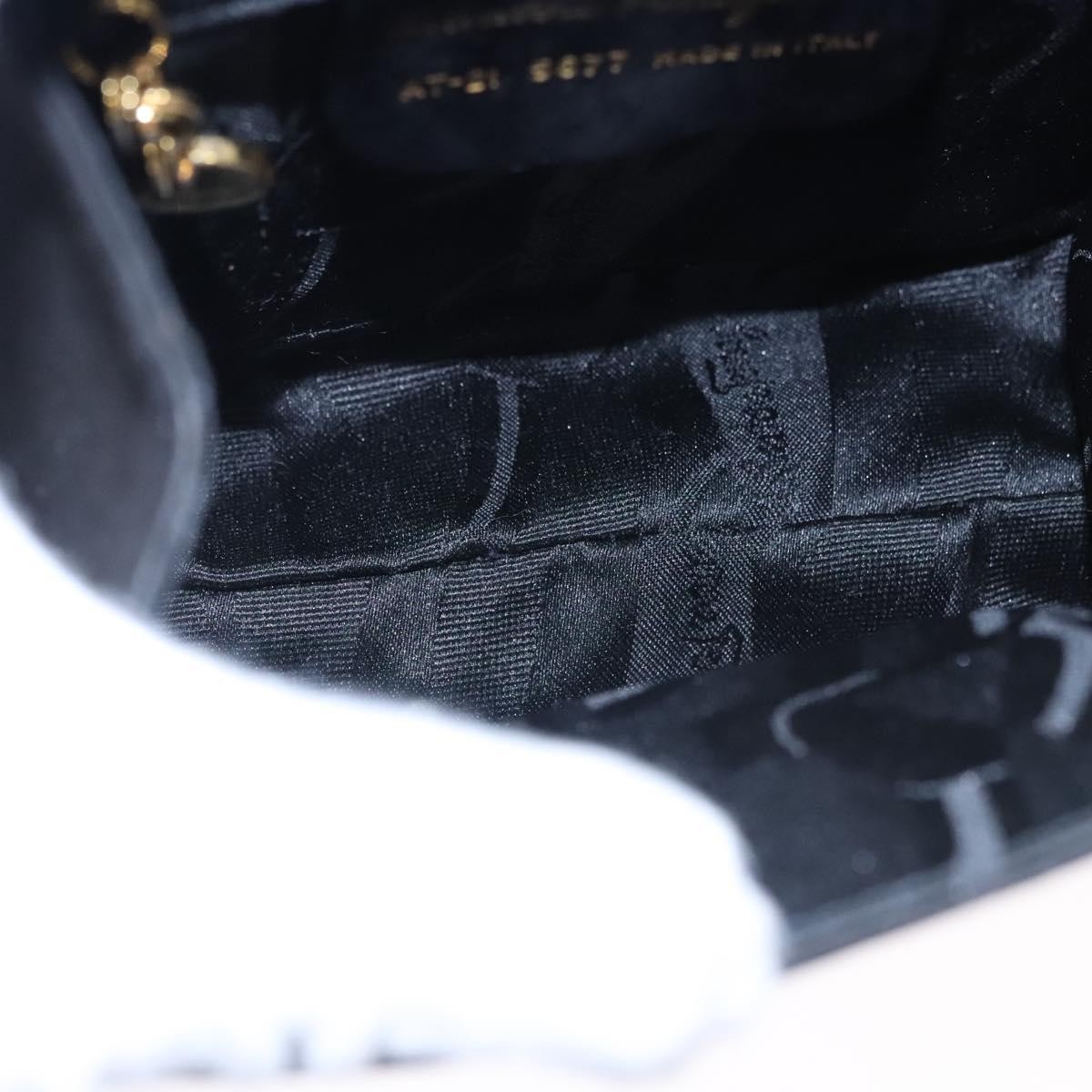 Salvatore Ferragamo Vintage Vara Bow Top Handle Bag Black Suede Good condition - Box View