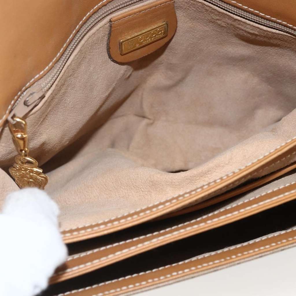 Gucci Micro GG supreme shoulder bag Beige Canvas Good condition - Box View