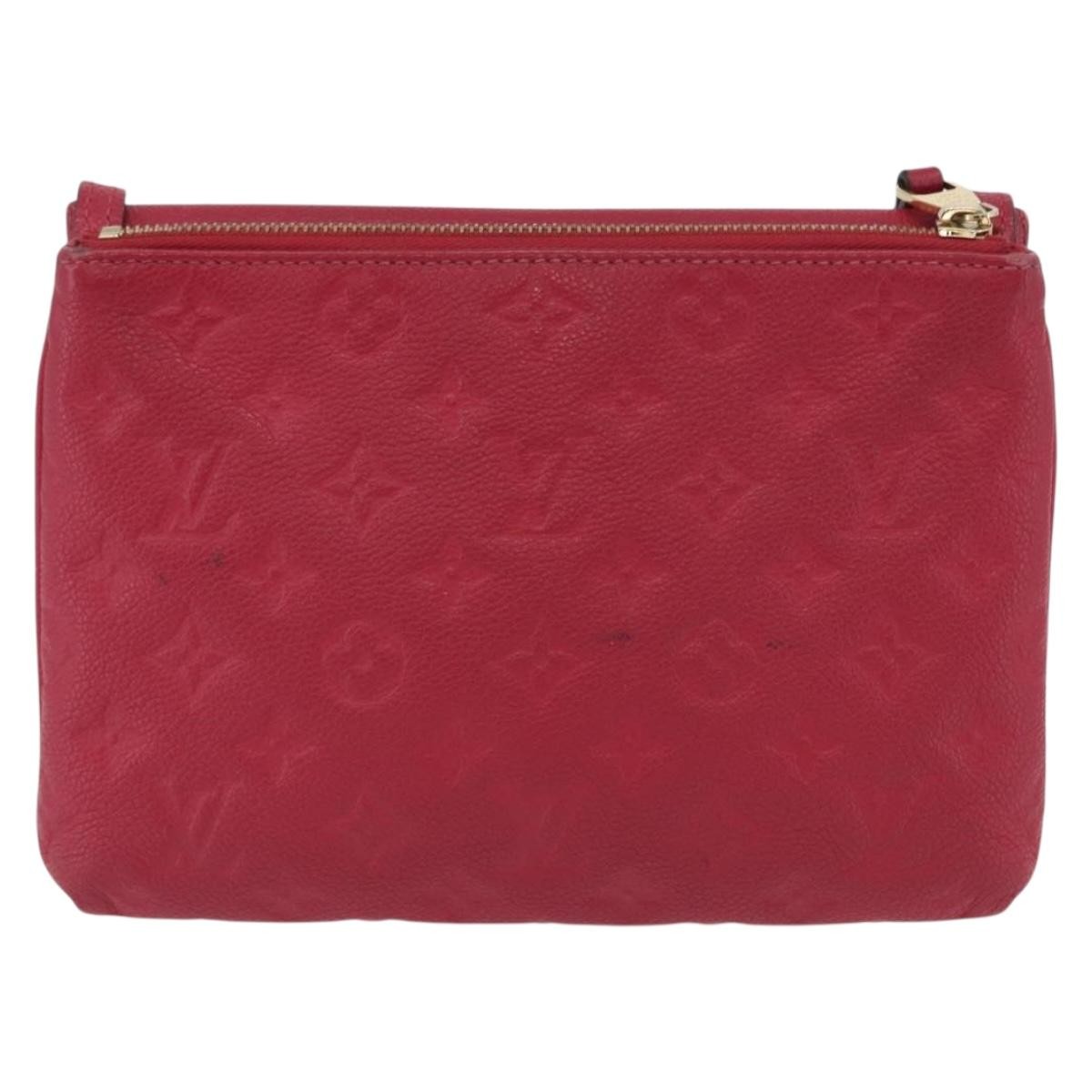 Louis Vuitton Twice Handbag Burgundy Leather Fair condition - Back View