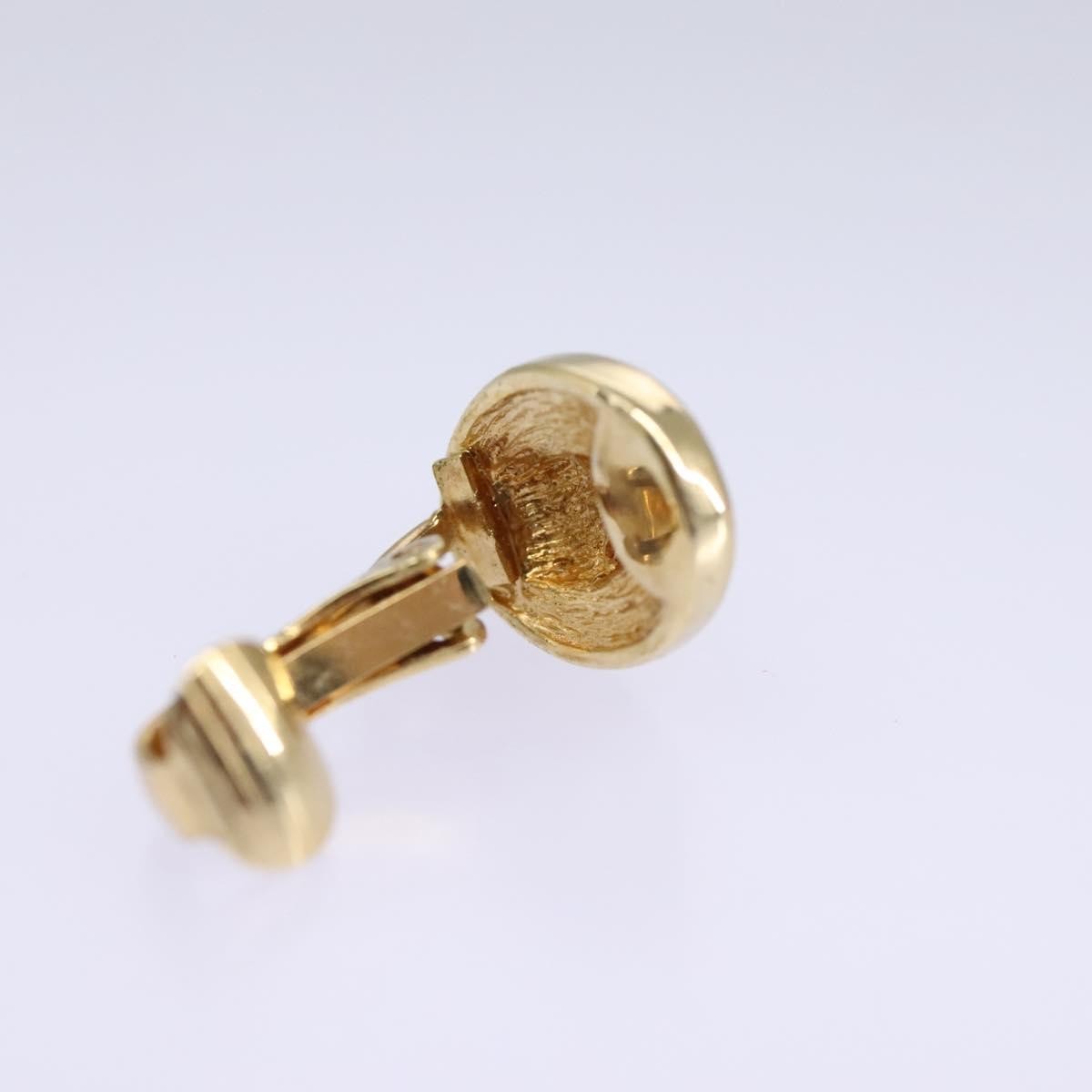 Christian Dior Vintage clip-on earrings Gold Metal Good condition - Box View