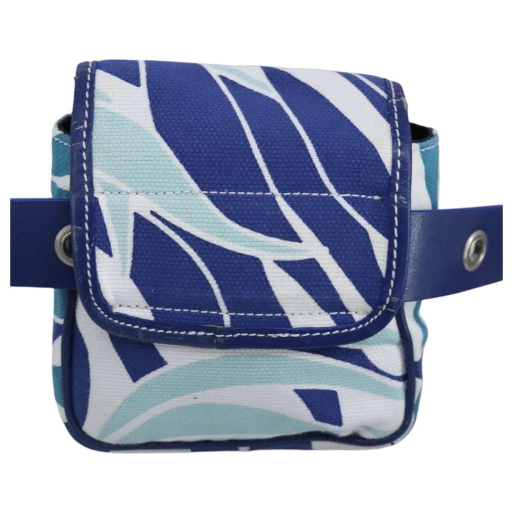Bally Vintage Waist bag Blue Canvas Good condition - Inside View