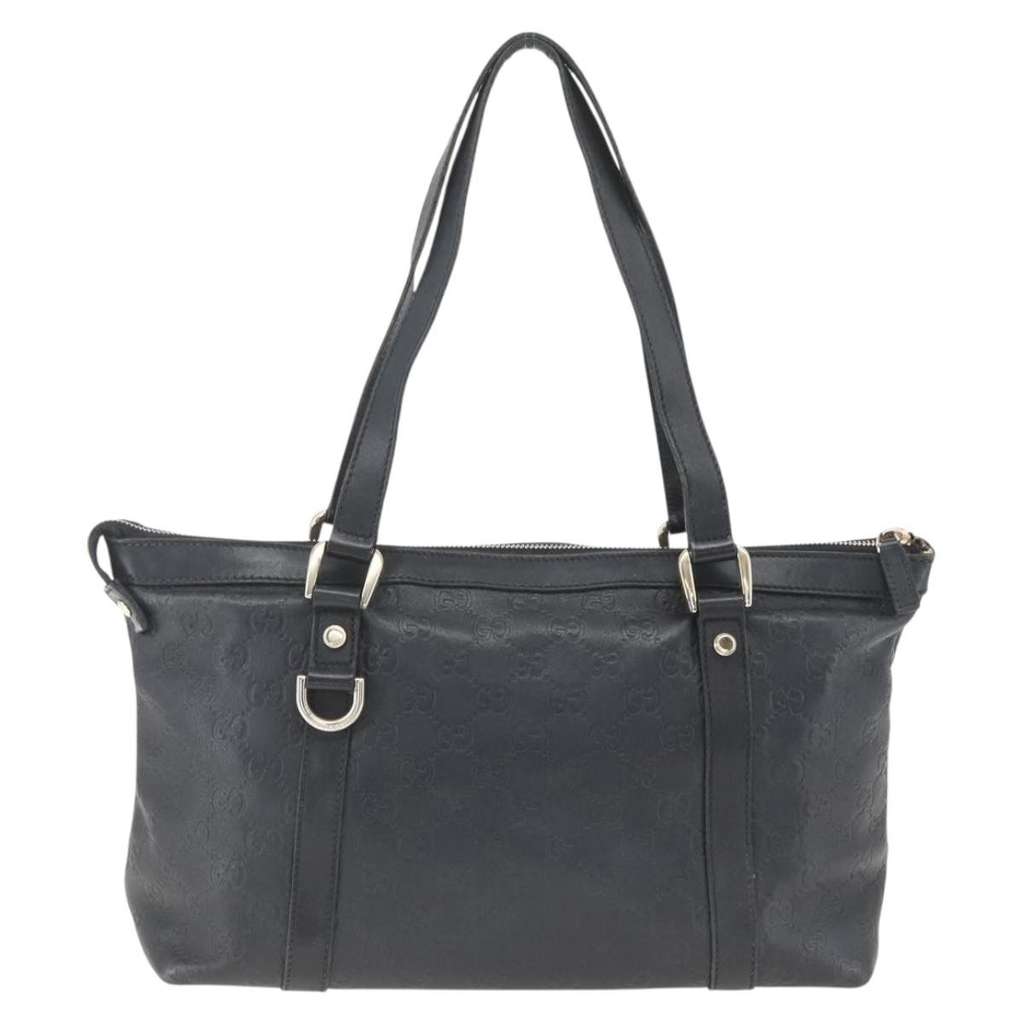 Gucci Abbey Zip Tote Black Canvas Good condition - Back View