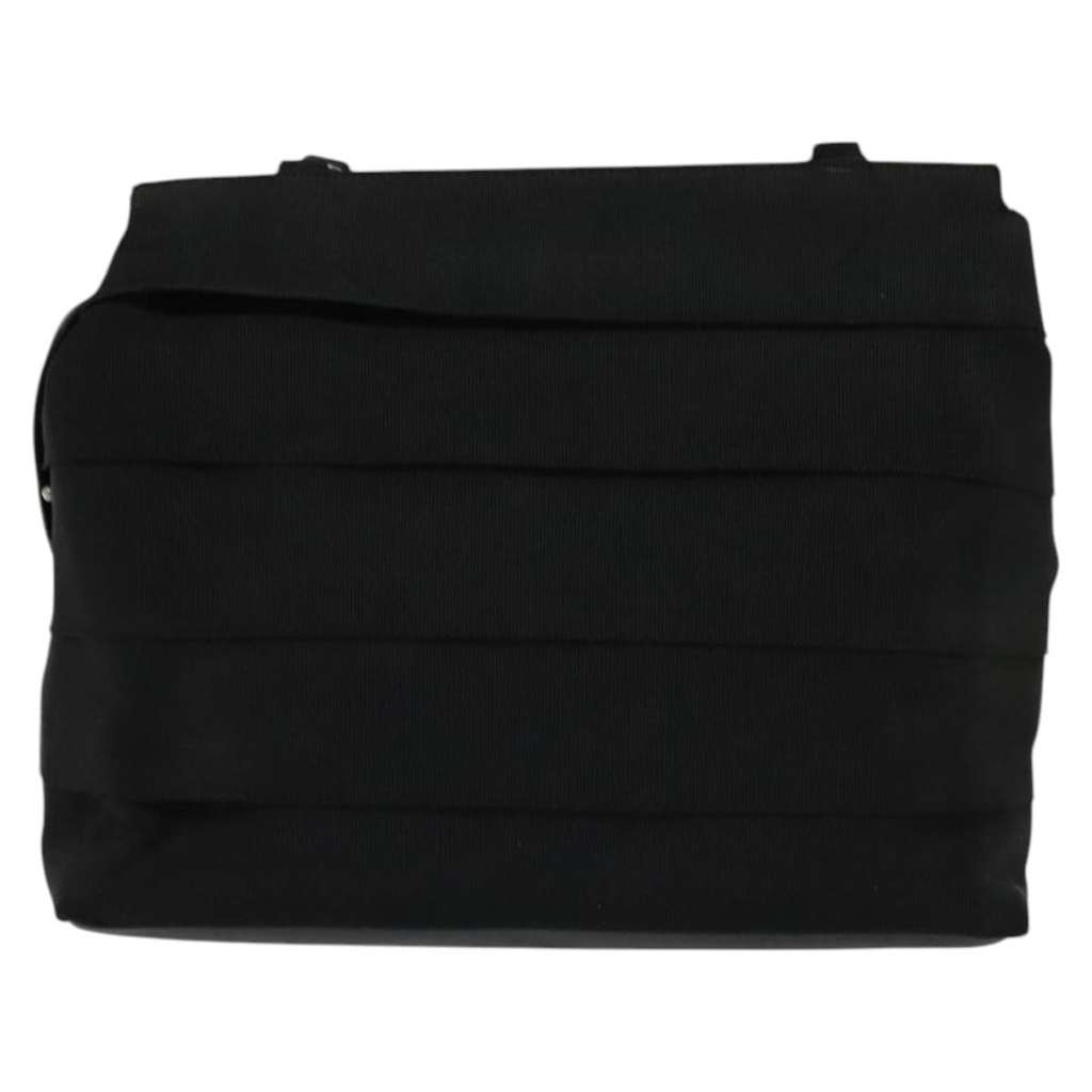 Salvatore Ferragamo Vala Shoulder Bag Black Canvas Good condition - Back View