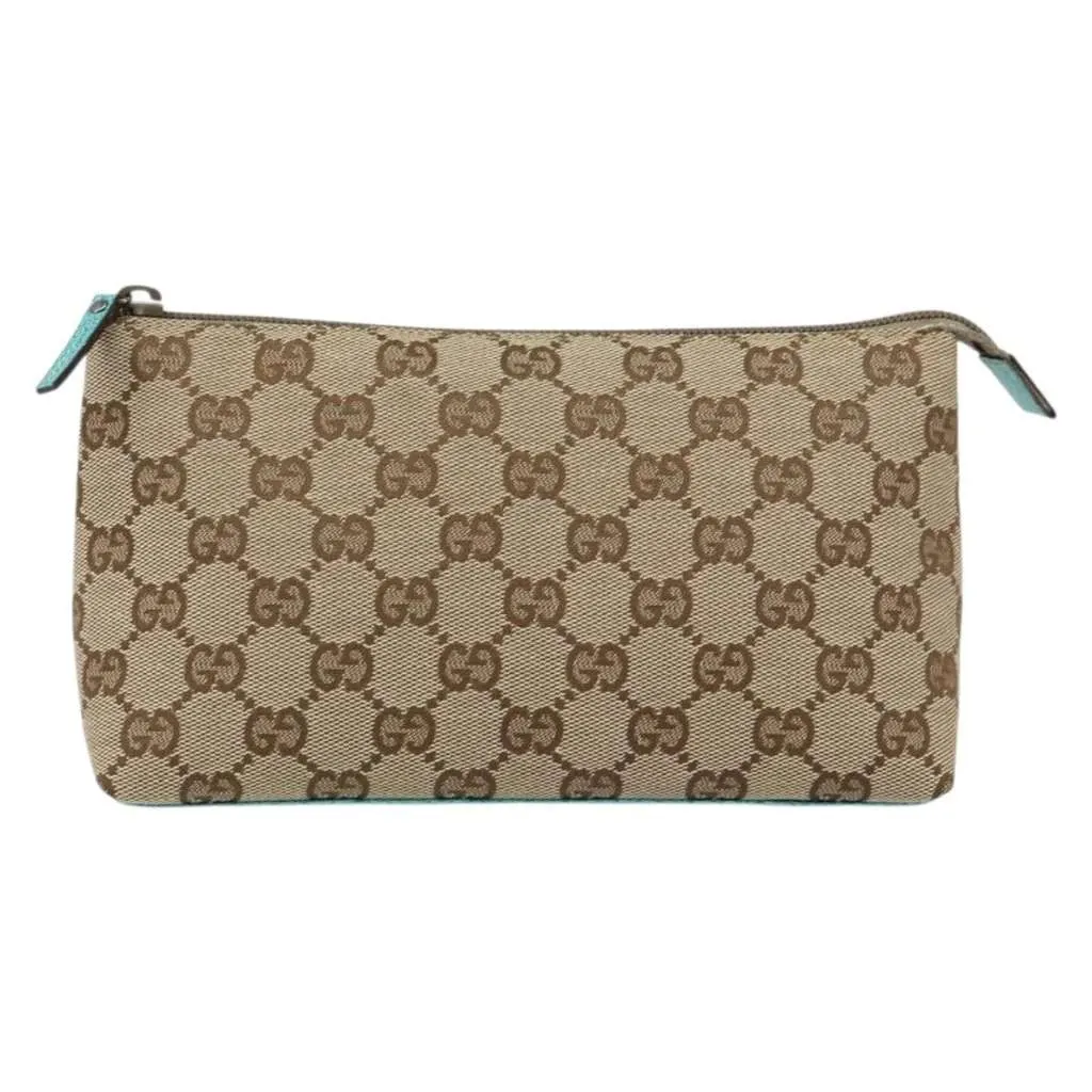 Gucci Vintage clutch Bag Beige Canvas Good - Front View