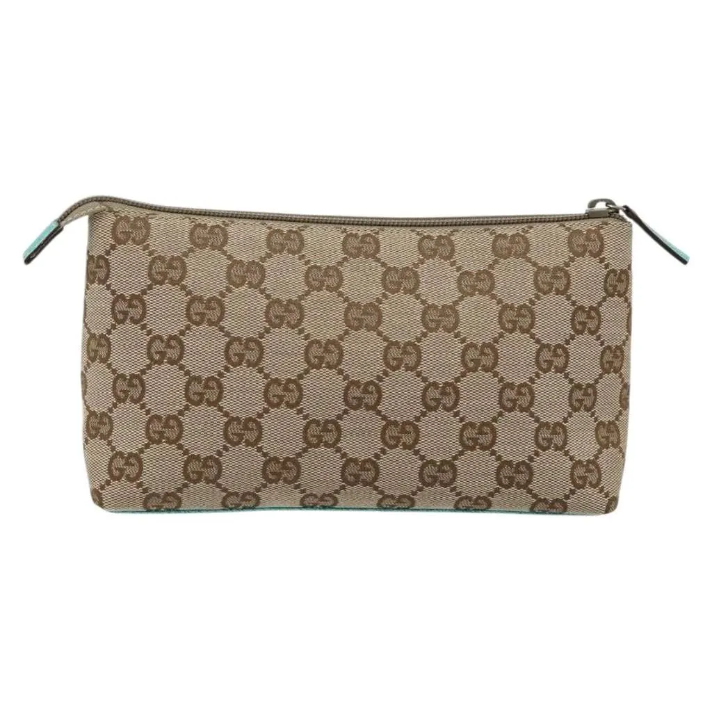 Gucci Vintage clutch Bag Beige Canvas Good - Back View