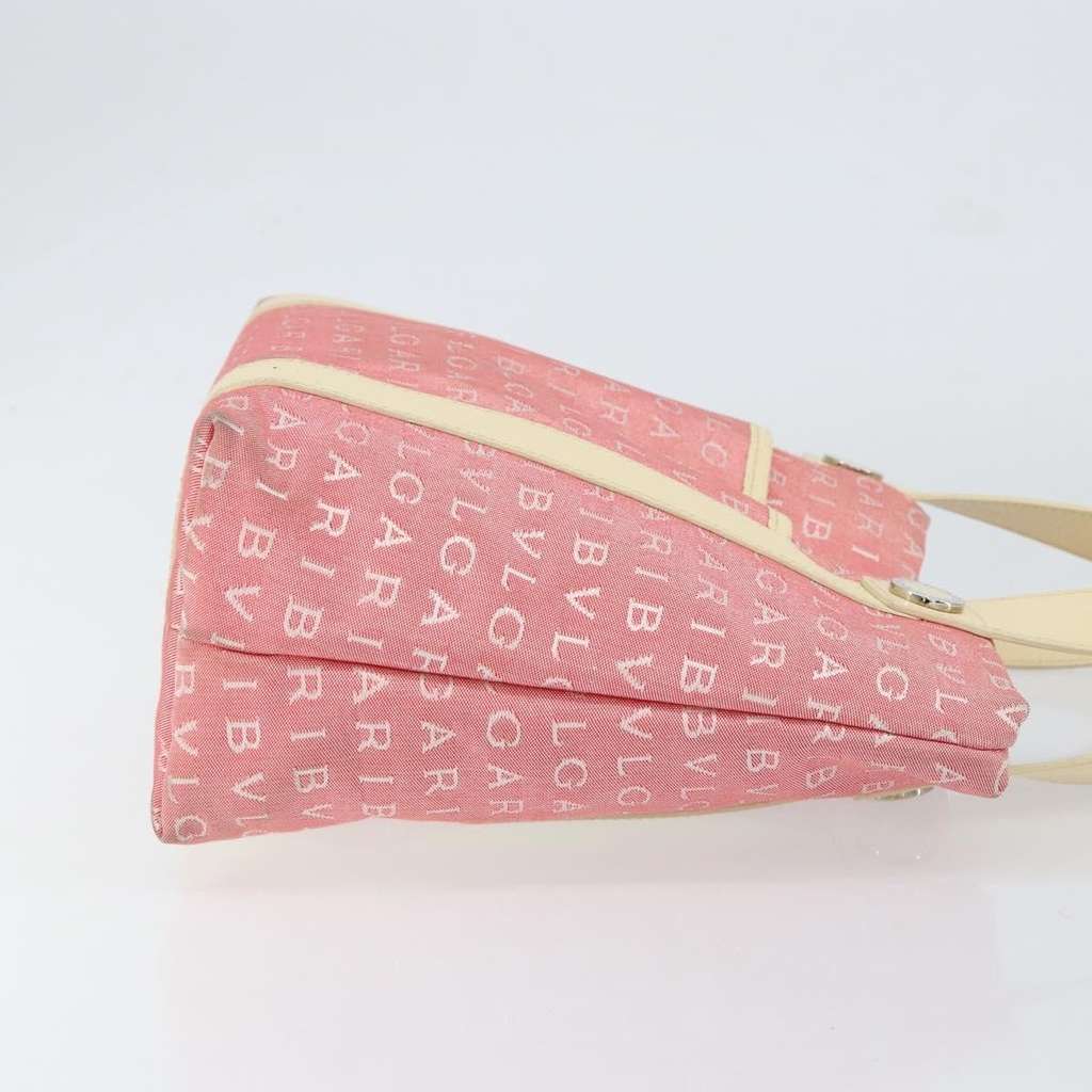 Bvlgari Logomania Handbag Pink Canvas Good condition - Inside View