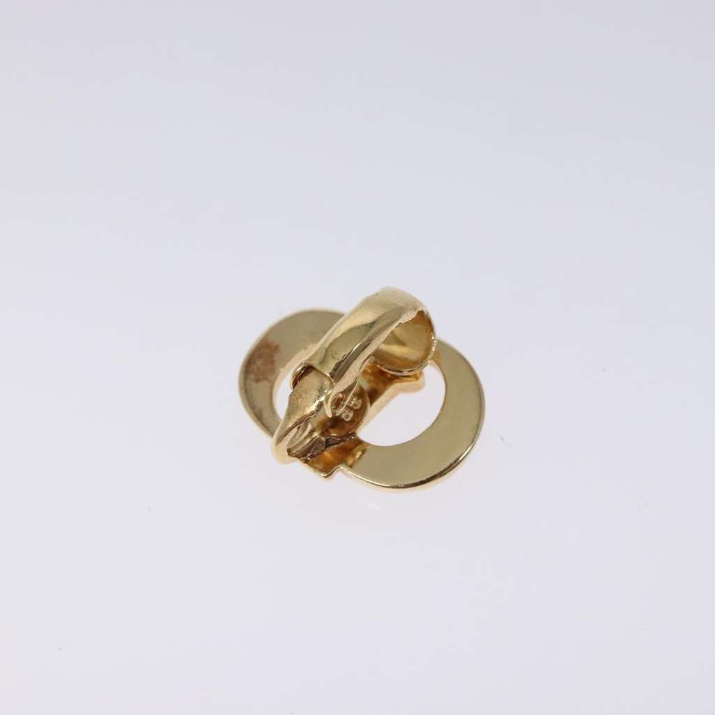 Christian Dior Vintage CD Clip-On Earrings Gold Metal Good condition - Inside View