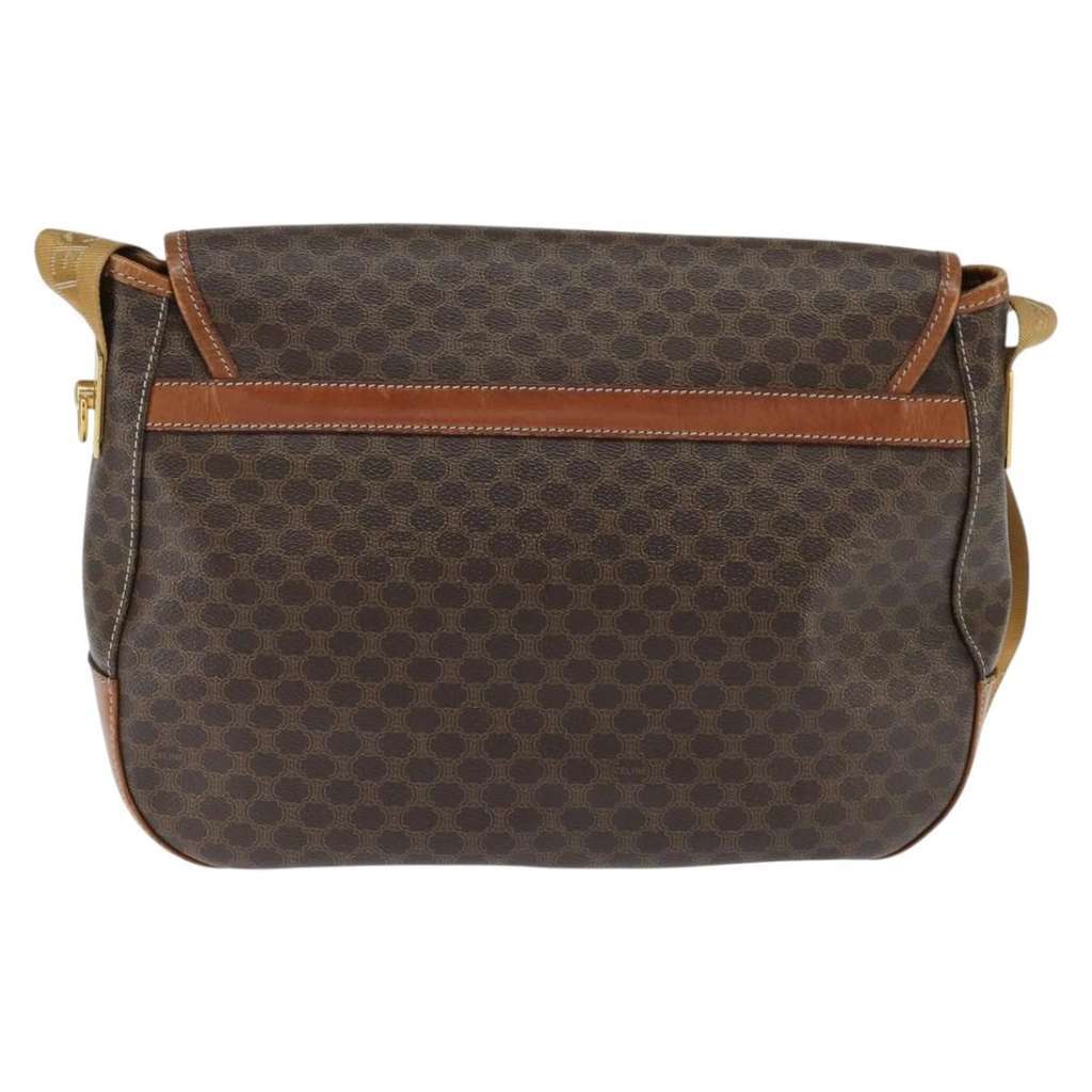 Celine Vintage Macadam Shoulder Bag Brown Canvas Good condition - Back View