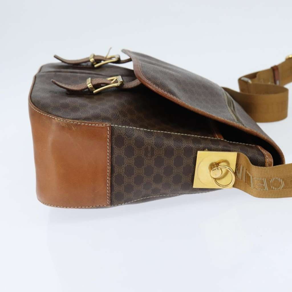 Celine Vintage Macadam Shoulder Bag Brown Canvas Good condition - Model View