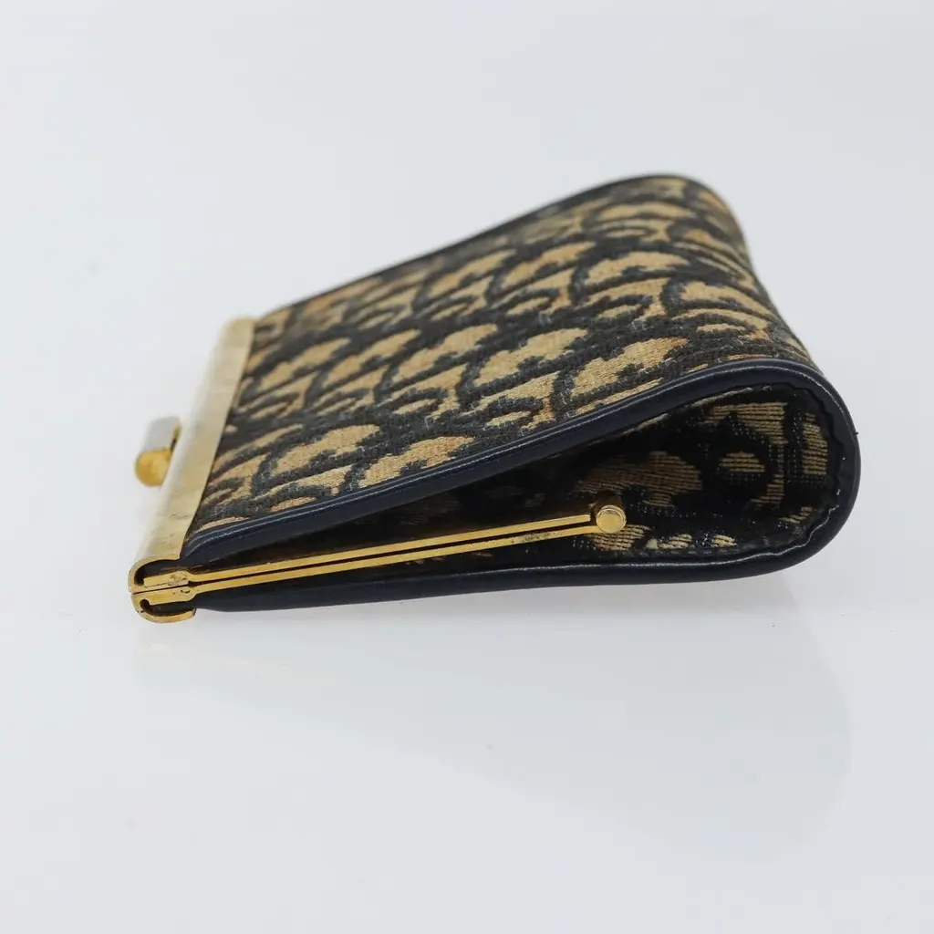 Dior Vintage Frame Clutch Navy Canvas Fair - Model View