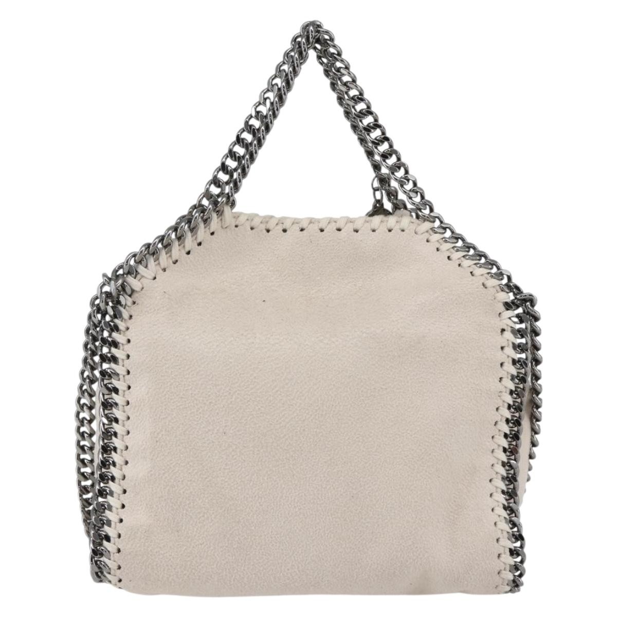 Stella Mccartney Falabella Fold Over Bag White Polyester Good condition - Back View