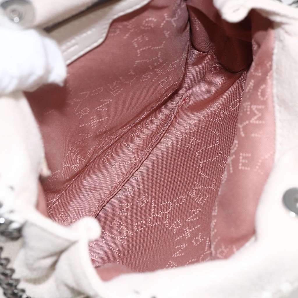 Stella Mccartney Falabella Fold Over Bag White Polyester Good condition - Box View