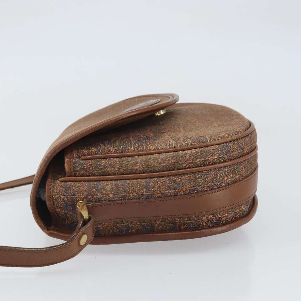 Burberry Flap Shoulder Bag Brown Canvas Good condition - Model View