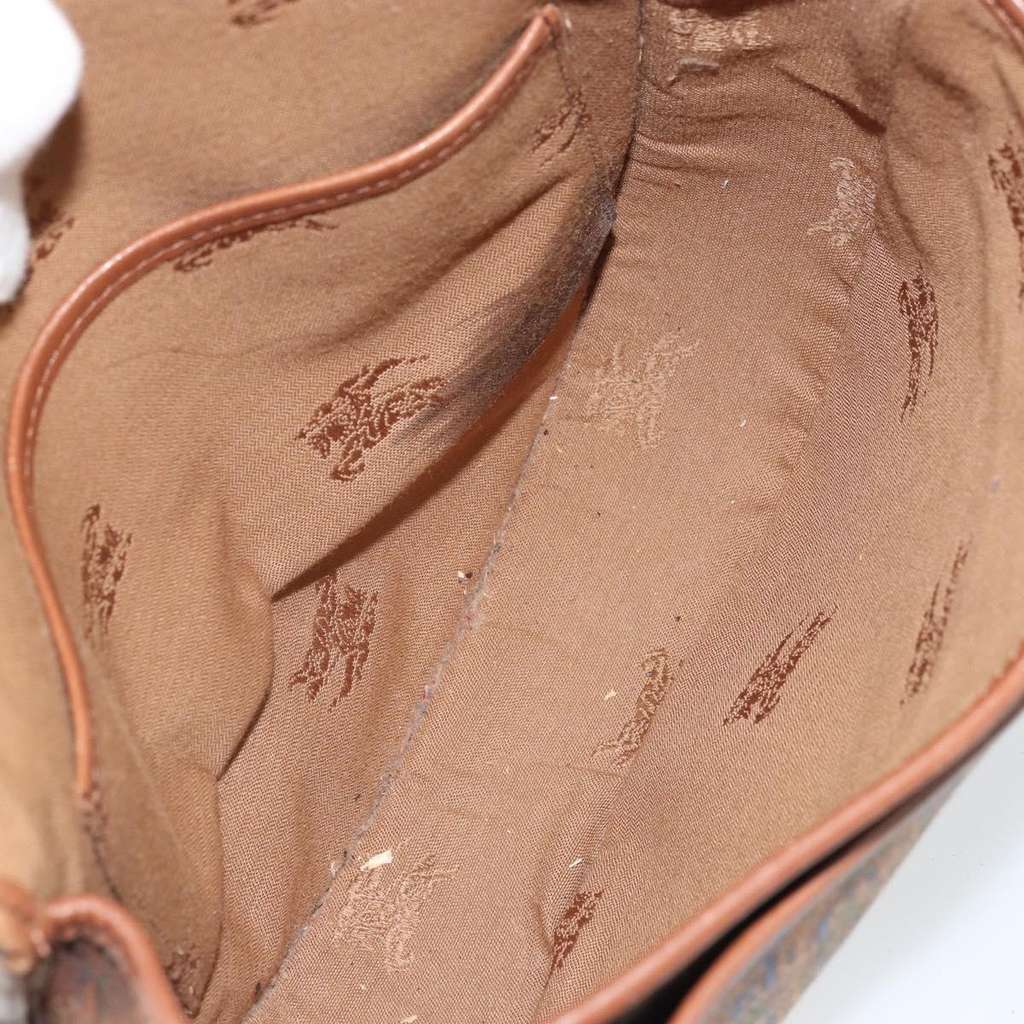 Burberry Flap Shoulder Bag Brown Canvas Good condition - Box View