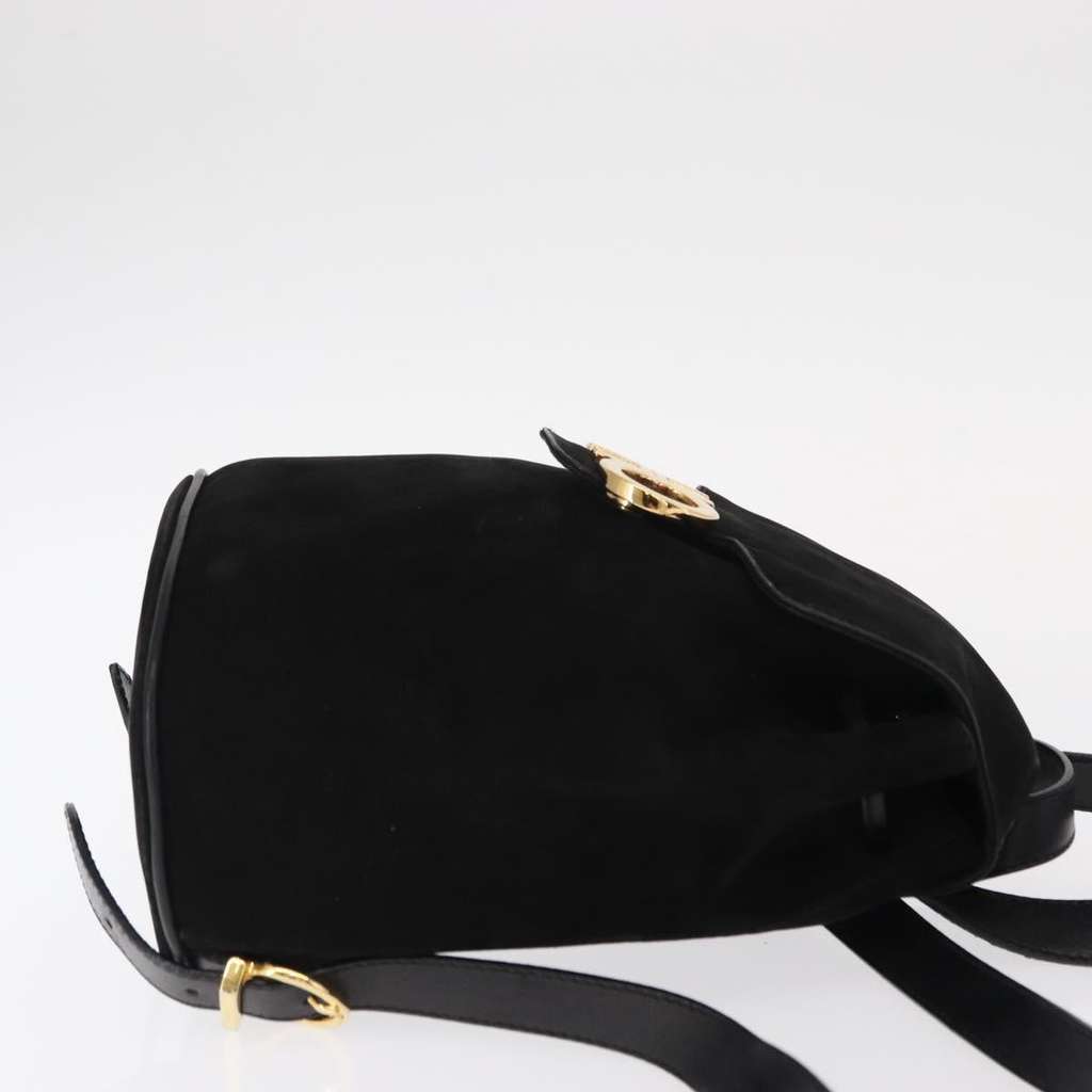 Salvatore Ferragamo Gancini Backpack Black Suede Good condition - Inside View