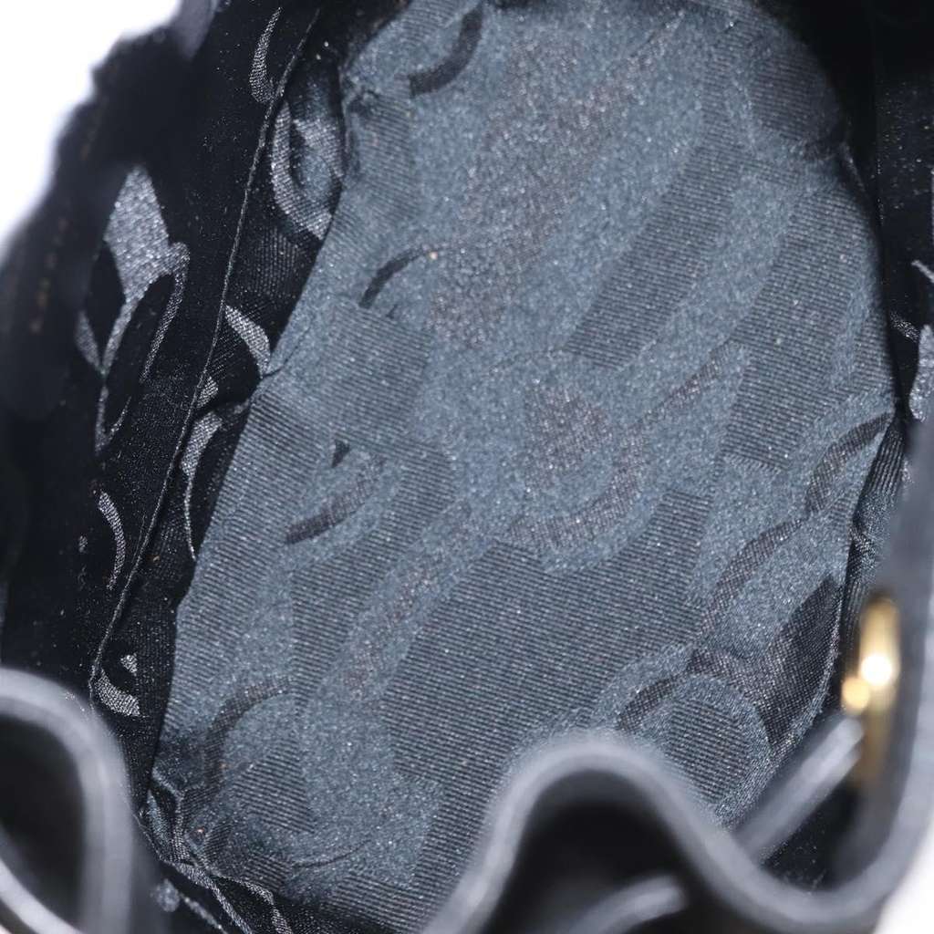 Salvatore Ferragamo Gancini Backpack Black Suede Good condition - Box View