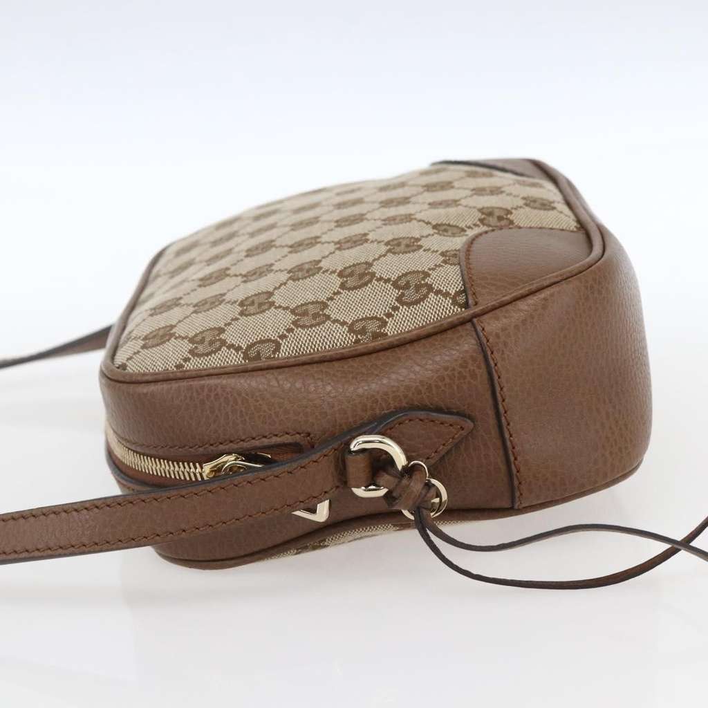 Gucci Bree Disco Crossbody Bag Beige Canvas Good condition - Model View