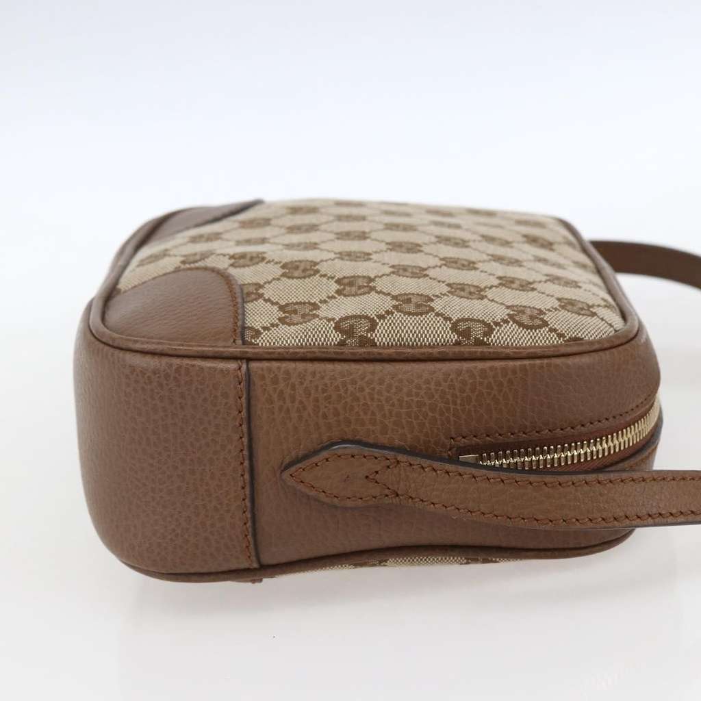 Gucci Bree Disco Crossbody Bag Beige Canvas Good condition - Box View