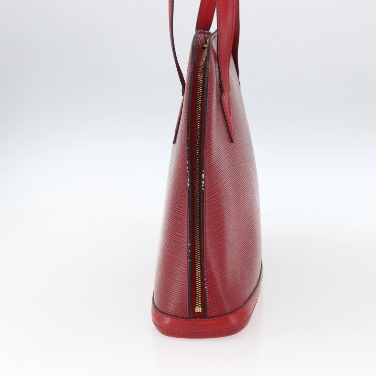 Louis Vuitton Lussac Handbag Red Leather Fair condition - Model View