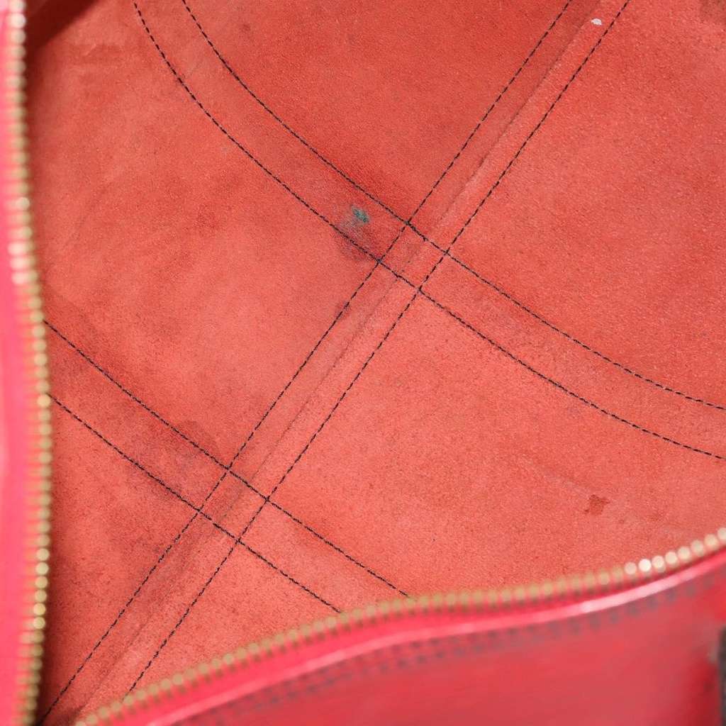 Louis Vuitton Keepall Bag Red Leather Fair condition - Box View