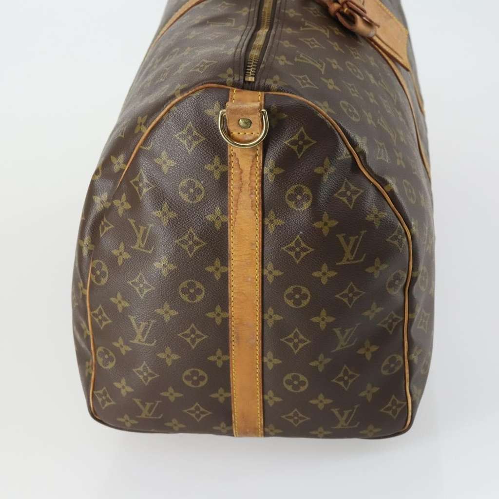 Louis Vuitton Keepall Bandouliere Bag Brown Canvas Fair condition - Model View