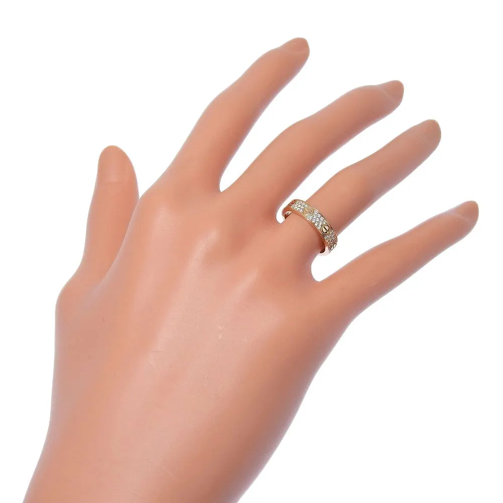 Cartier Love Wedding Band Pave Diamonds Ring Gold Good - Box View